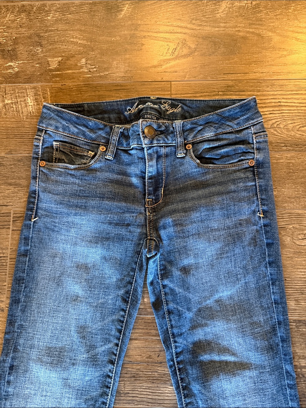 American Eagle Outfitters Women's Skinny Jeans in Blue Wash Size 4 Long - Picture 4 of 9
